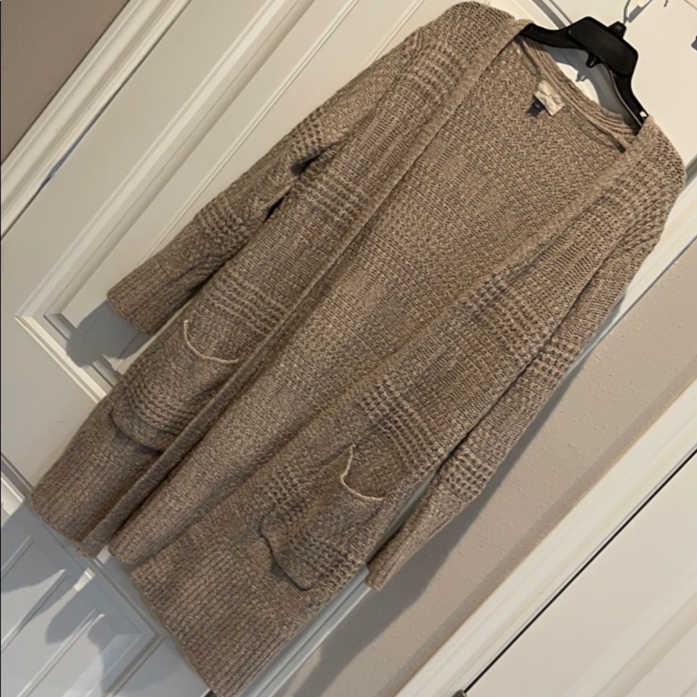 Tan cardigan